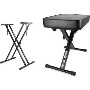 RockJam Xfinity Piano Keyboard Stand with KB100 Keyboard Bench